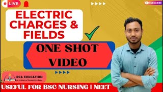 PHYSICS  ELECTRIC CHARGES amp FIELDS  ONE SHOT VIDEO  USEFULL FOR BSC NIRSING amp NEET [upl. by La Verne621]