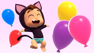 ¡Globos de colores Aprende los colores junto a Pop y sus amigos los gatitos [upl. by Yaral]