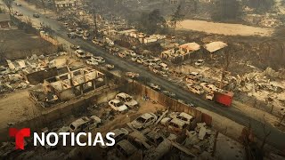 quotEsto es peor que un terremotoquot suben a 122 las muertes por incendios en Chile  Noticias Telemundo [upl. by Adiarf]