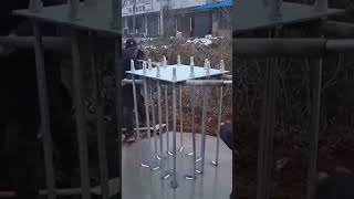 Installation process of lamp post pile foundation [upl. by Aitnas]