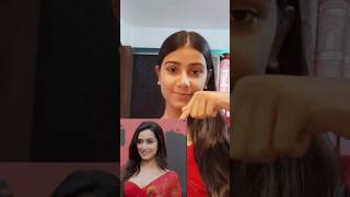 Recreating Shraddha kapoor red saree look😍 youtubeshorts stree2 [upl. by Ettesoj495]