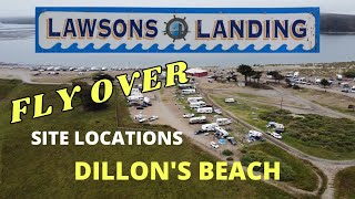 FLY OVER LAWSONS LANDING DILLONS BEACH  SEE WHERE EVERYTHING IS  FULLTIME RV LIVING [upl. by Brenden]