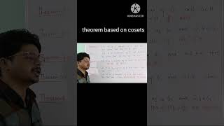 THEOREM BASED ON COSETS GROUP THEORY youtube youtuber education youtubeshorts ytshorts yt [upl. by Nostrebor]