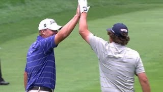 Jason Dufners Unbelievable Eagle from the Fairway  2013 PGA Championship at Oak Hill [upl. by Kopp897]