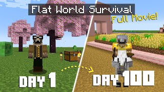 I Survived 100 Days on a Flat World with Nothing but a Bonus Chest… Again FULL MOVIE [upl. by Rovert935]