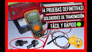 Como PROBAR SOLENOIDES De Transmisión Automática ✅4 PRUEBAS DEFINITIVAS ✅ [upl. by Kirbee]