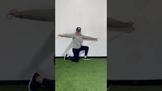 Half kneeling tspine rotation against a wall [upl. by Matless]