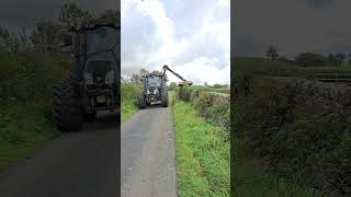 Hedge cutting VALTRA T183 and McConnell PA 6565T 290923 [upl. by Edison]