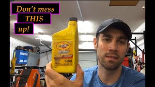 How to correctly mix your 2 stroke oil for trimmers chainsaws blowers etc [upl. by Nellahs]