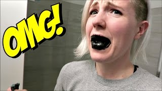 WHITENING MY TEETH WITH CHARCOAL   results [upl. by Nickles]