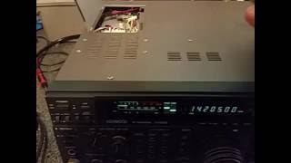 Kenwood TS850 with internal BHI NEDSP1061 KBD DSP installation [upl. by Quickel]