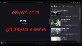 kmplayer çift altyazı ekleme [upl. by Annat]