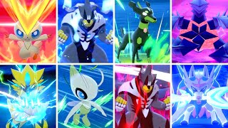 Pokémon Sword amp Shield  All Legendary Pokémon Signature Moves Crown Tundra [upl. by Erastatus172]