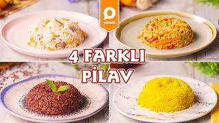 4 Farklı Pilav Tarifi  Tek Malzeme Çok Tarif [upl. by Corie]