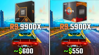 RYZEN 9 9900X vs RYZEN 9 5900X  Test in 6 Games [upl. by Annek]