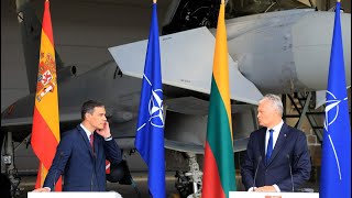 Eurofighter Typhoons Scrambled to Intercept Russian Jets During NATO Press Conference in Lithuania [upl. by Clemente]