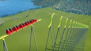 Wavy Platforms Down Roller Coaster – Planet Coaster [upl. by Morton397]