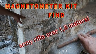 Magnetometer Kit Finds Army Rifle over 15 meters deep under stones BestLow Cost DIY Gradiometer [upl. by Siward715]