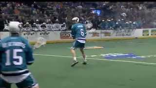 NLL Dan Dawson sends BTB pass to Joe Resetarits for Rochester Knighthawks goal [upl. by Janean]