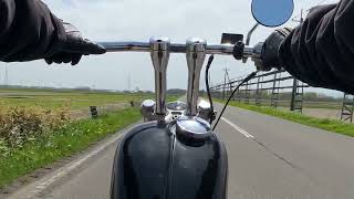 Shovelhead Chopper Ride ｜HarleyDavidson 08 [upl. by Yelnek13]