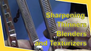 How to Sharpen Texturizing Shears  Bonika Shears [upl. by Gilburt]