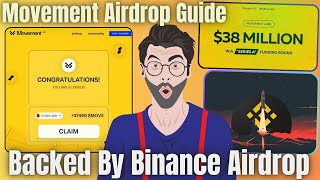 Movement Airdrop Backed By Binance  Free Airdrop  Crypto Airdrop Today [upl. by Arihay]