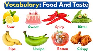 English Vocabulary Describing Food And Taste in English  Adjectives [upl. by Liane]