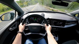 2024 Audi Q4 etron  POV Test Drive [upl. by Adnovoj129]