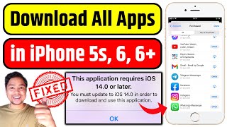 This Application Requires iOS 140 or Later 100 Fixed  Download Latest Apps in iPhone 5s 6 6 [upl. by Whitehouse]