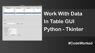 Work with Tkinter Treeview Table with Search box  All In 1 python tutorial table programming [upl. by Ruperta64]