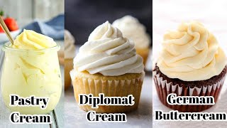 Mastering Perfect Pastry Cream  Custard Cream  German Buttercream  Diplomat Cream Bake and Toss [upl. by Ttegdirb]