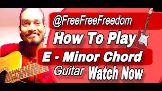 How To Play E Minor Chord  Guitar  Freedom FreeFreeFreedom guitar acousticguitar guitarcover [upl. by Hughmanick234]