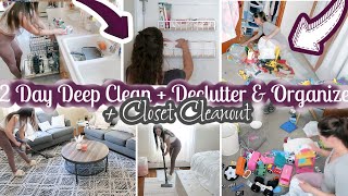 CLOSET CLEANOUT  NEW DEEP CLEAN WITH ME 2024  MESSY HOUSE  WHOLE HOUSE SPEED CLEANING [upl. by Sirah]