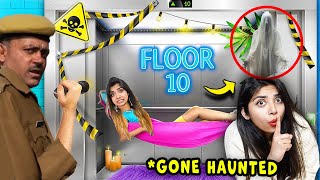 LIVING IN THE ELEVATOR FOR 24 HOURS 😱 Gone Haunted [upl. by Pedrick]