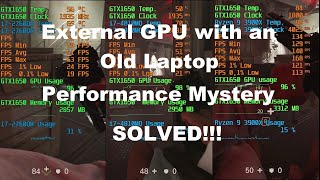 External GPU with an Old Laptop Performance Mystery SOLVED [upl. by Akirdnas490]