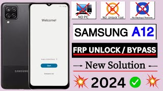 Samsung A12 FRP Bypass Android 111213 Without PC  New Method 2024  Google Account Unlock [upl. by Roz868]