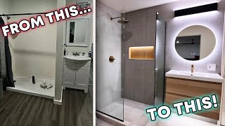 Complete Bathroom Renovation in Under 10 Minutes [upl. by Lenno791]