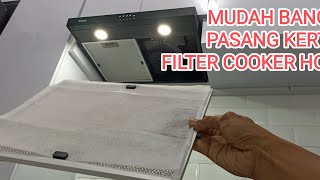 CARA PASANG FILTER COOKER HOOD RINNAI MODENA DI KITCHEN SET MUDAH [upl. by Heida]