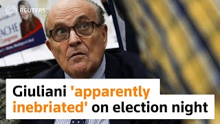 Giuliani apparently inebriated on 2020 election night [upl. by Fein235]