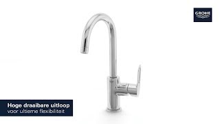 GROHE BauLoop Lsize Wastafelmengkraan  met waste [upl. by Dnomhcir693]