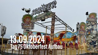 Oktoberfest 2024 Tag 75 Wiesnaufbau  Theresienwiese 13092024 Freitag [upl. by Kwok]