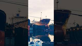 A day in the shipyard ship maritime shipping marine vessel sea floating seaman boat calm [upl. by Ebsen148]