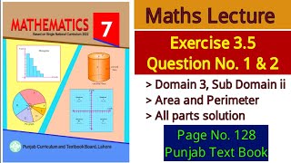 Ex 35  Mathematics  Class 7th  Q1 and 2  Punjab Text Book StudySpot005 [upl. by Hanson]