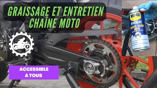 Graisser et entretenir sa chaine moto [upl. by Ellitnahc158]