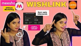 How To Earn Money Through Wishlink  Meesho amp Myntra Affiliate Marketing  Every Creators Must Know😱 [upl. by Elehcim]