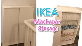 We Built the IKEA Mackapar Shoe Cabinet with Sliding Doors  KC Mum Life [upl. by Miof Mela556]