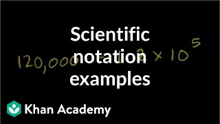 Scientific notation examples  PreAlgebra  Khan Academy [upl. by Rosana352]