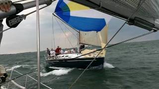 Beneteau 407 Amorita from Silver Bullet sailing down wind [upl. by Seagraves]