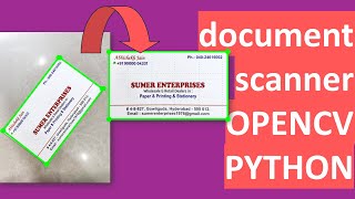 How to Create a Document Scanner Using OpenCV Python  Complete Python Web App [upl. by Arraeic]