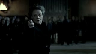 McGonagall battles Snape  Harry Potter and the Deathly Hallows Pt 2 [upl. by Nylirret]